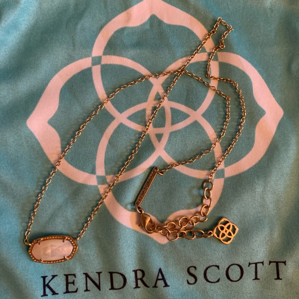 Kendra Scott rose gold ivory pearl Elisa necklace - Picture 5 of 6